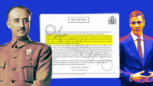 El Ejecutivo de Sánchez argumenta que el término «Generalísimo» contraviene la ley de Memoria Democrática